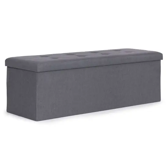 Šviesiai pilkos spalvos daiktų laikymo dėžė 111x38 cm