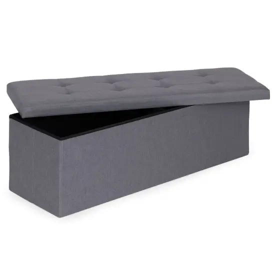 Šviesiai pilkos spalvos daiktų laikymo dėžė 111x38 cm