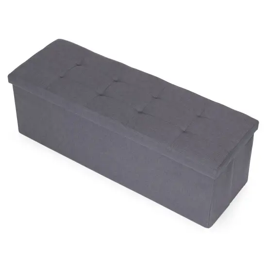 Šviesiai pilkos spalvos daiktų laikymo dėžė 111x38 cm