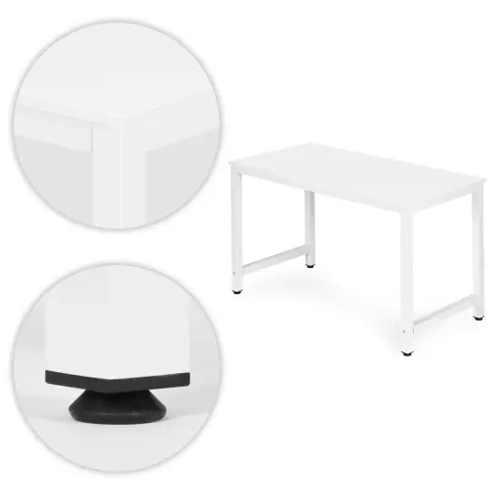 Baltas kompiuterinis/mokyklinis stalas 120x60 cm ModernHome