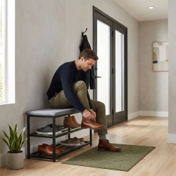 Polsterdatud jalatsikapp 80 cm, 2 riiulit