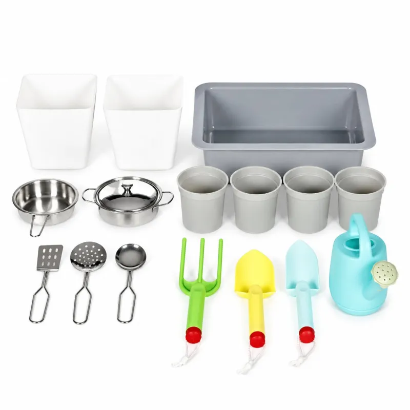 Lauko virtuvėlė vaikams su priedais ir lentele