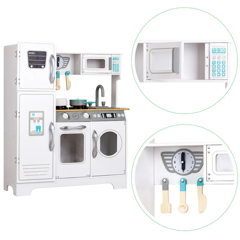 XXL wooden kitchen with a washing machine for kids For children ECOTOYS