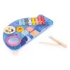 Vaikiškas medinis muzikinis veiklos staliukas Muzikos instrumentai ECOTOYS