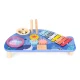 Vaikiškas medinis muzikinis veiklos staliukas Muzikos instrumentai ECOTOYS