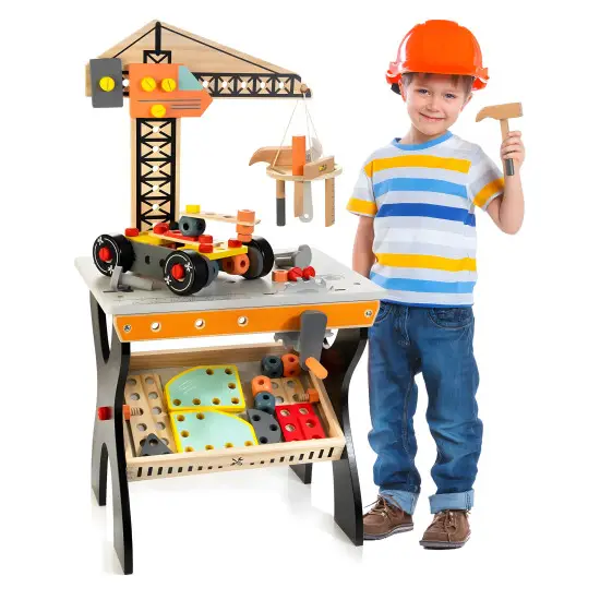 Medinės dirbtuvės vaikams Darbo įrankiai ECOTOYS