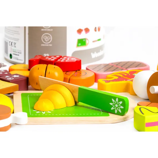 Mediniai pjaustymo žaislai 23 vnt. ECOTOYS