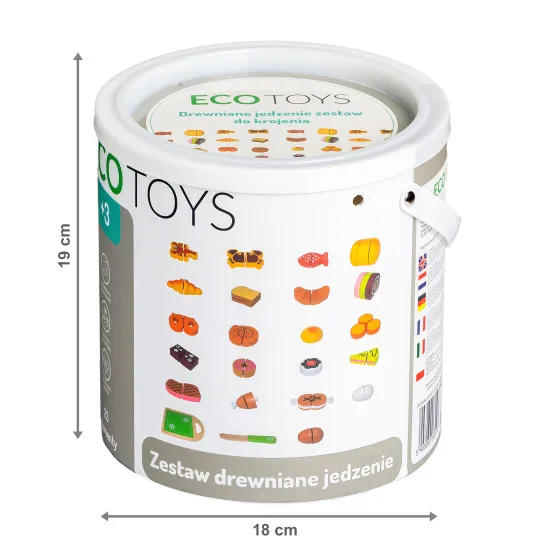 Mediniai pjaustymo žaislai 23 vnt. ECOTOYS