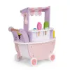 Деревянная тележка для мороженого для детей, набор из 12 деталей ECOTOYS