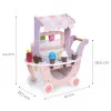 Деревянная тележка для мороженого для детей, набор из 12 деталей ECOTOYS