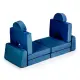 Didelė mėlyna sulankstoma modulinė sofa vaikams