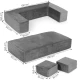 Didelė modulinė pilka sofa Vaikų baldai ECOTOYS