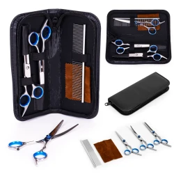 Grooming Set for Dogs and Cats – Scissors, Comb, Case Petsi