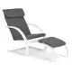 Suomiškas supamas krėslas su kojų atrama — poilsio gultas svetainėms ModernHome Foteliai ir kėdės ModernHome