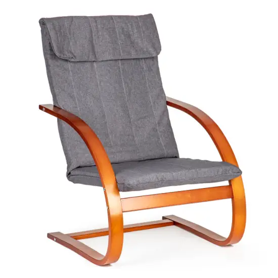 Suomiškas supamasis pilkas krėslas-gultas ModernHome