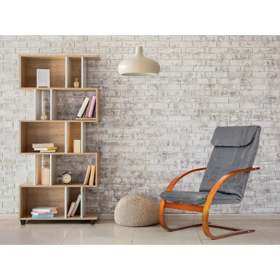 Suomiškas supamasis pilkas krėslas-gultas ModernHome