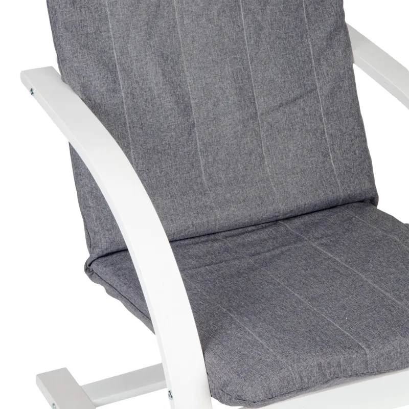 Suomiškas pilkas supamasis krėslas poilsiui Foteliai ir kėdės ModernHome