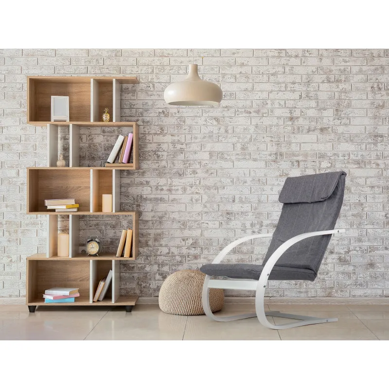 Suomiškas pilkas supamasis krėslas poilsiui Foteliai ir kėdės ModernHome