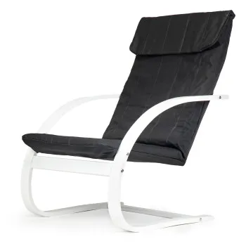 Finnish black rocking chair for relaxation