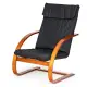 Suomiškas supamasis juodas krėslas-gultas ModernHome