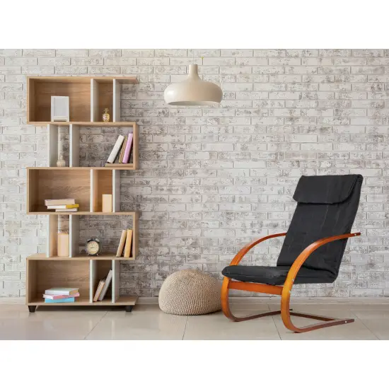 Suomiškas supamasis juodas krėslas-gultas ModernHome
