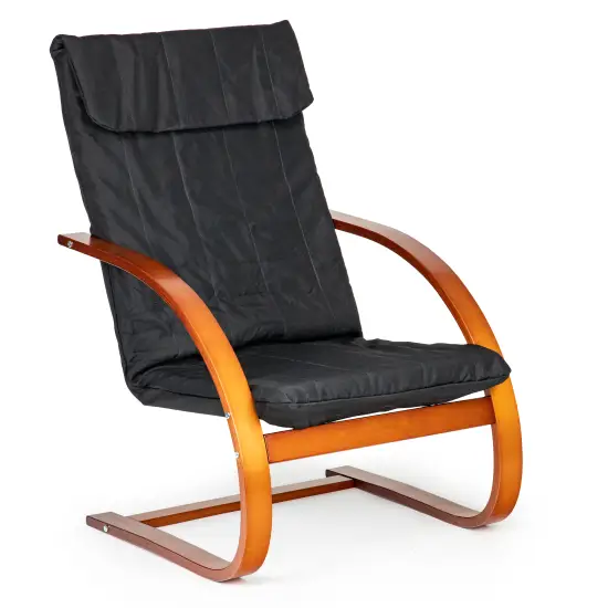 Suomiškas supamasis juodas krėslas-gultas ModernHome
