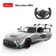 Nuotoliniu būdu valdomas pilkas automobilis Mercedes AMG GT2