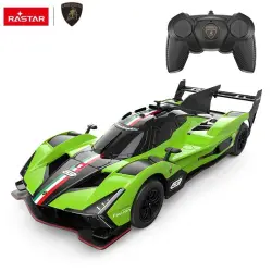 Nuotoliniu būdu valdomas žalias automobilis Lamborghini SC63 LMDH