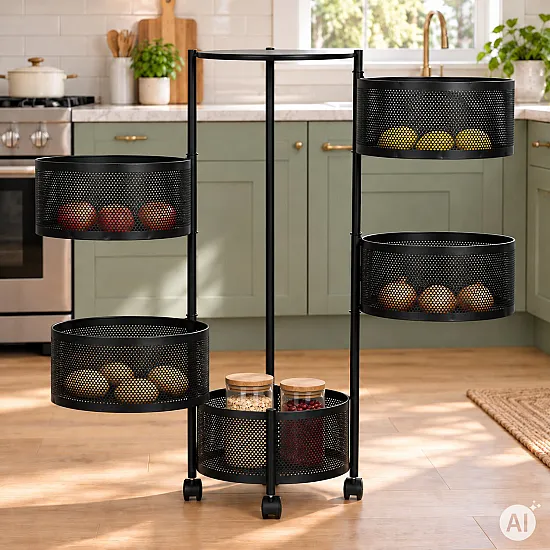 Ruchoma półka kuchenna z obrotowymi półkami ModernHome