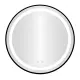 Apvalus juodas LED vonios veidrodis 60 cm su 3 šviesos spalvomis ModernHome