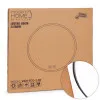Круглое чёрное зеркало для ванной с LED-подсветкой 80 см с 3 цветами подсветки ModernHome