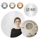 Apvalus LED vonios veidrodis 60 cm su 3 šviesos spalvomis ModernHome