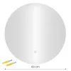 Круглое LED-зеркало для ванной 60 см с 3 цветами подсветки ModernHome