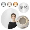 Круглое LED-зеркало для ванной 80 см с 3 цветами подсветки ModernHome