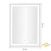 Светодиодное зеркало для ванной 50 x 70 см с 3 цветами подсветки ModernHome