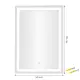 LED vonios veidrodis 50 x 70 cm su 3 šviesos spalvomis ModernHome
