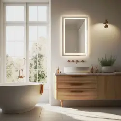 LED vonios veidrodis 50 x 70 cm su 3 šviesos spalvomis ModernHome