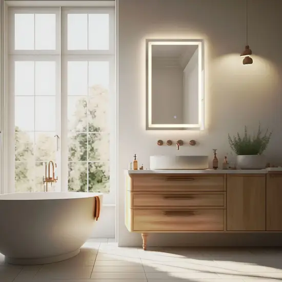 LED vonios veidrodis 50 x 70 cm su 3 šviesos spalvomis ModernHome