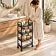 Metalowy, przenośny, czarny organizer z 4 półkami ModernHome