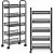 Black Metal Cart with 5 Shelves by ModernHome