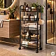 Czarny metalowy wózek z 5 półkami ModernHome