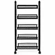 Czarny metalowy wózek z 5 półkami ModernHome