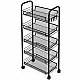 Czarny metalowy wózek z 5 półkami ModernHome
