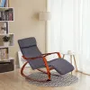 Krzesło/fotel bujany z podnóżkiem ModernHome
