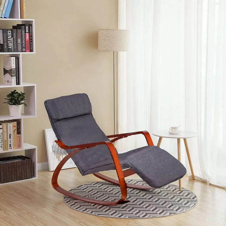 Krzesło/fotel bujany z podnóżkiem ModernHome