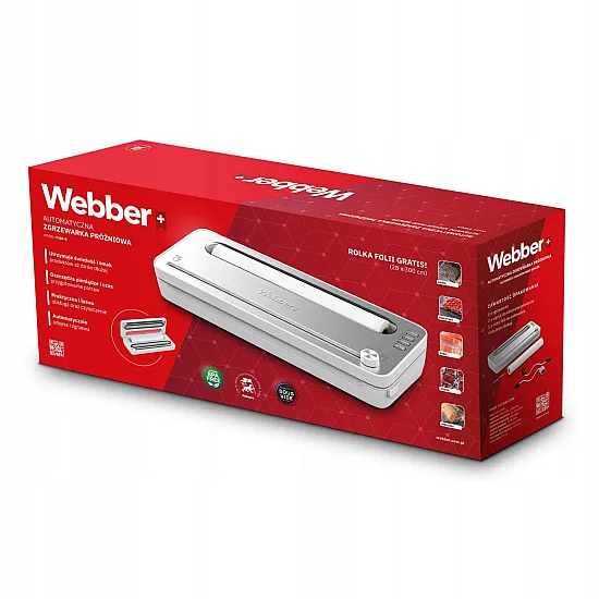 Baltas maisto produktų vakuuminis pakavimo aparatas, 120 W Elektronika ir buitiniai prietaisai WEBBER