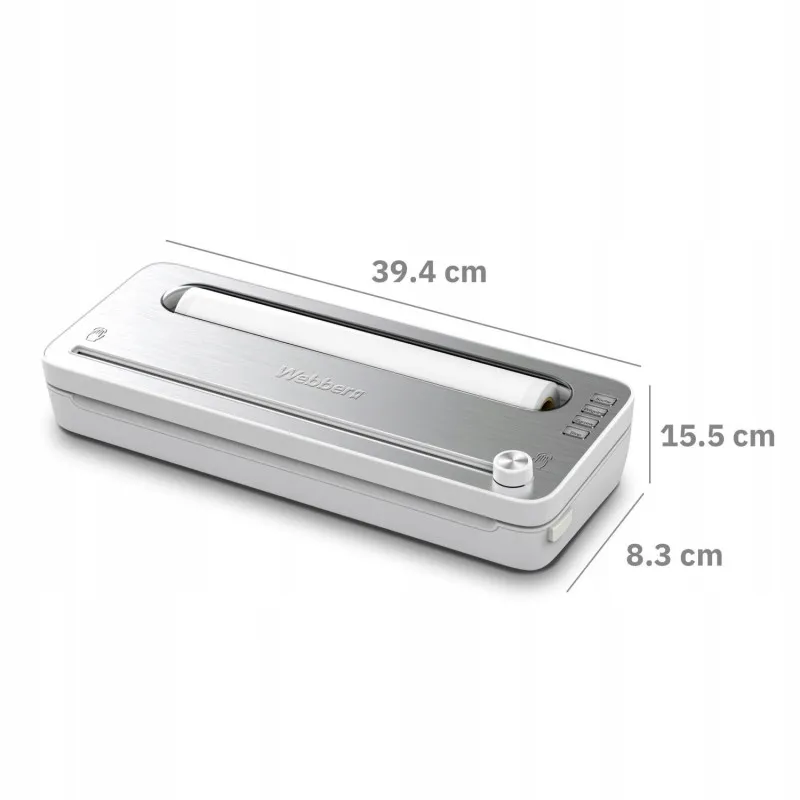Baltas maisto produktų vakuuminis pakavimo aparatas, 120 W Elektronika ir buitiniai prietaisai WEBBER