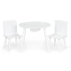 Baltas vaikų staliukas su dviem kėdėmis Vaikų baldai ECOTOYS