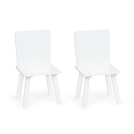 Baltas vaikų staliukas su dviem kėdėmis Vaikų baldai ECOTOYS