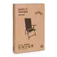 Foldable Steel Garden Chair with Adjustable Backrest, Black, MultiGarden
